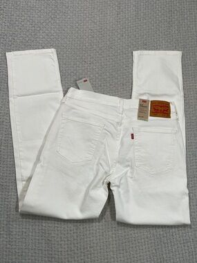 NWT’s Levi’s Flex 514 Straight White Jeans Stretch Denim Mens Size 33x34